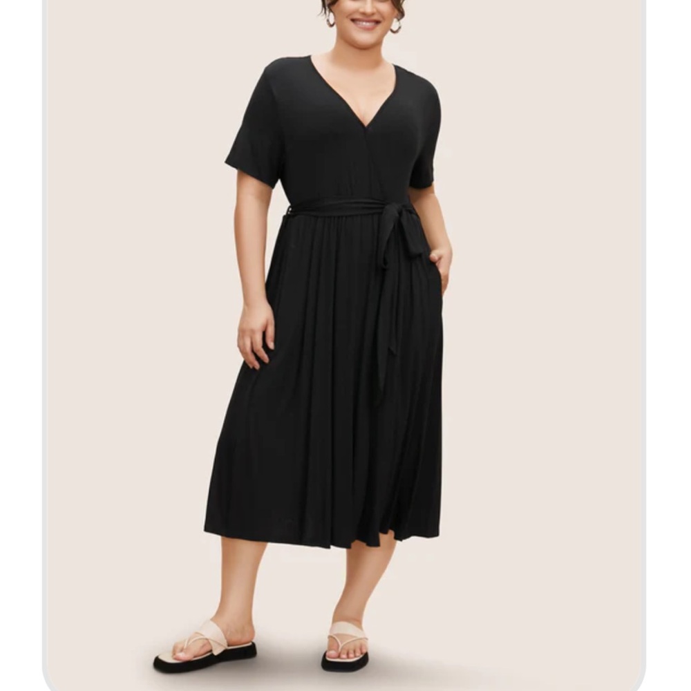 Elegant Black Wrap Dress